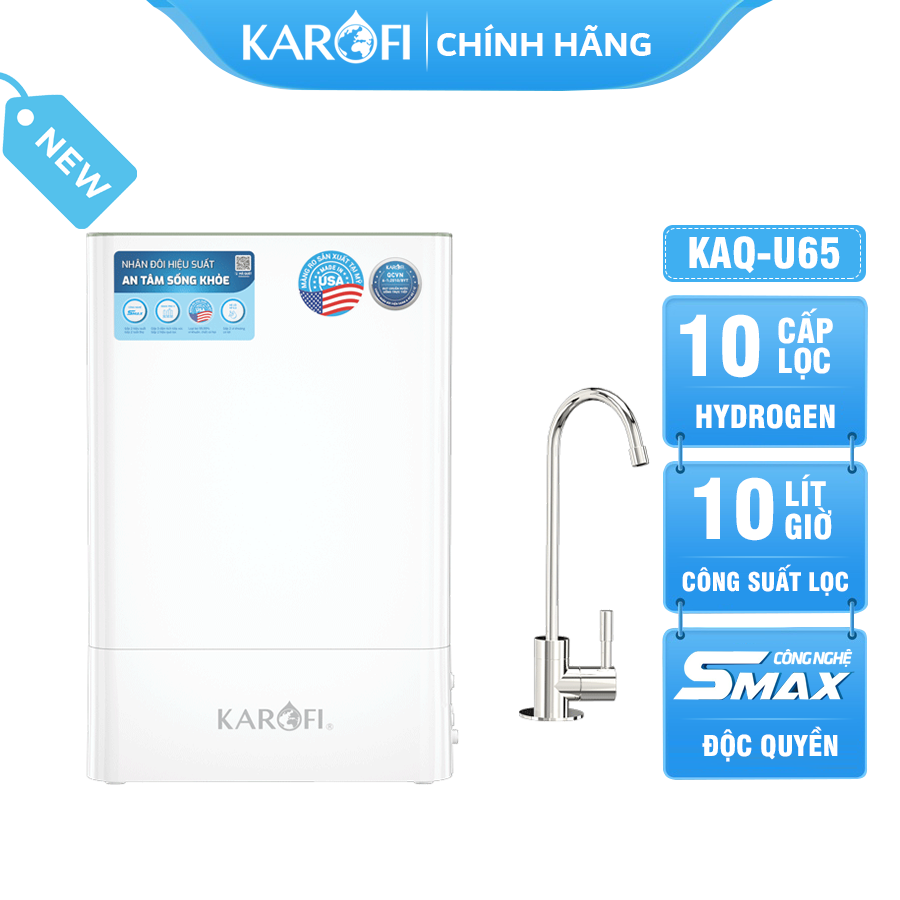 MÁY LỌC NƯỚC KAROFI KAQ-U65 - 10 LÕI