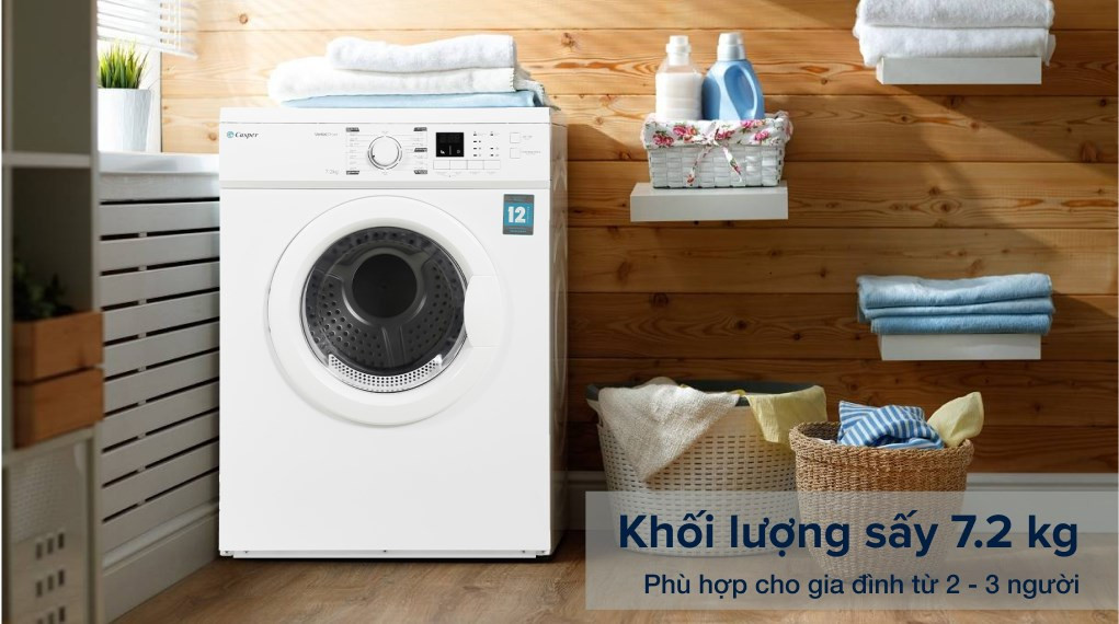 Máy sấy thông hơi Casper 7.2 kg TD-72VWD