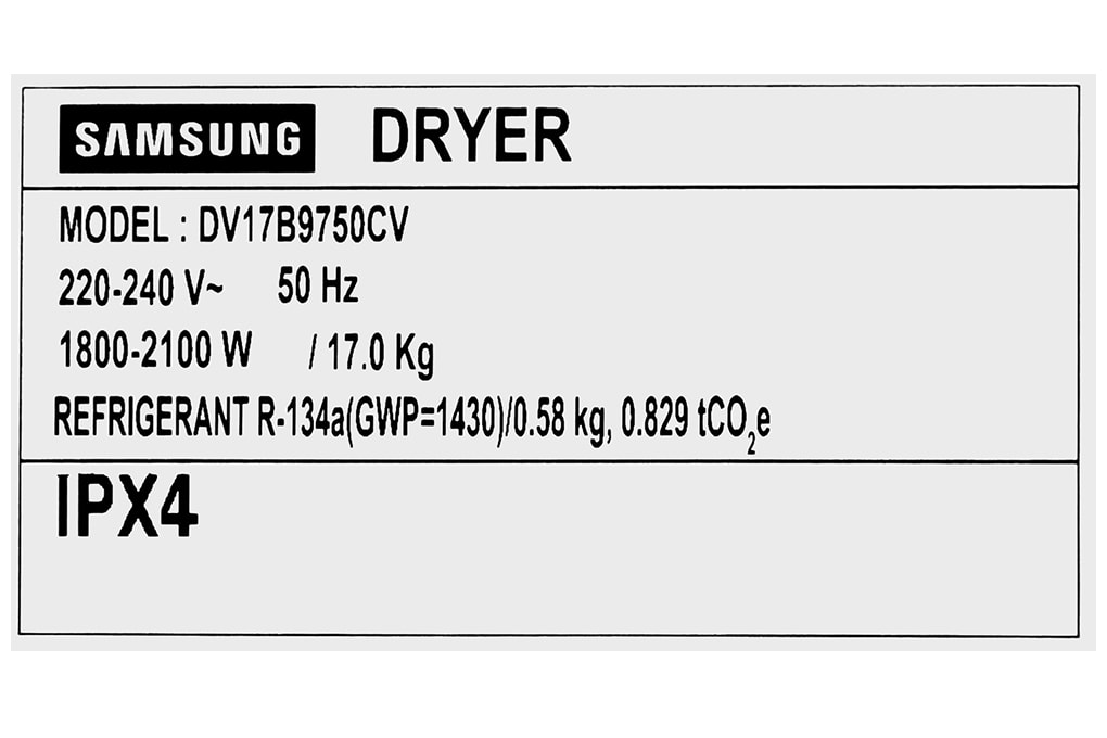 Máy sấy bơm nhiệt Samsung Bespoke AI 17 kg DV17B9750CV/SV