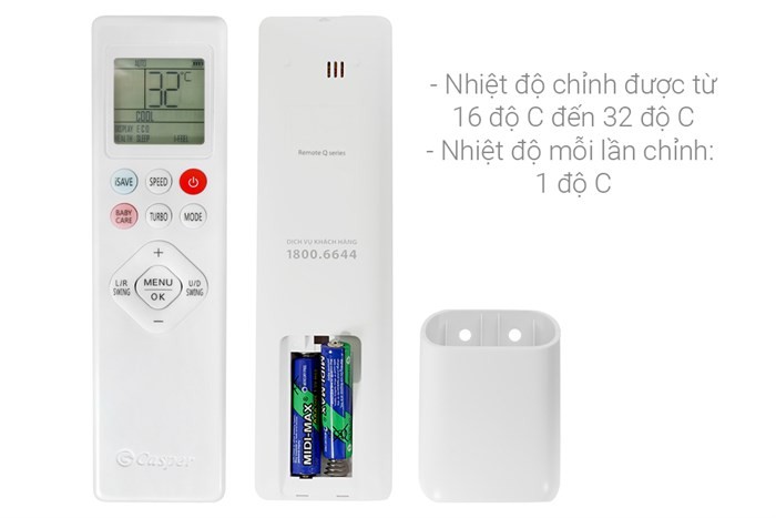 Điều hòa Casper Inverter 9500 BTU QC-09IS36