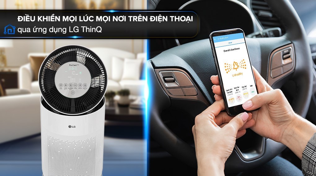 Máy lọc không khí 2 tầng LG PuriCare AS10GDWH0.ABAE 70W