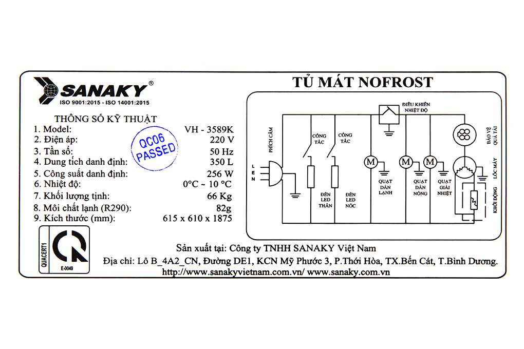 Tủ mát Sanaky 350 lít VH-3589K