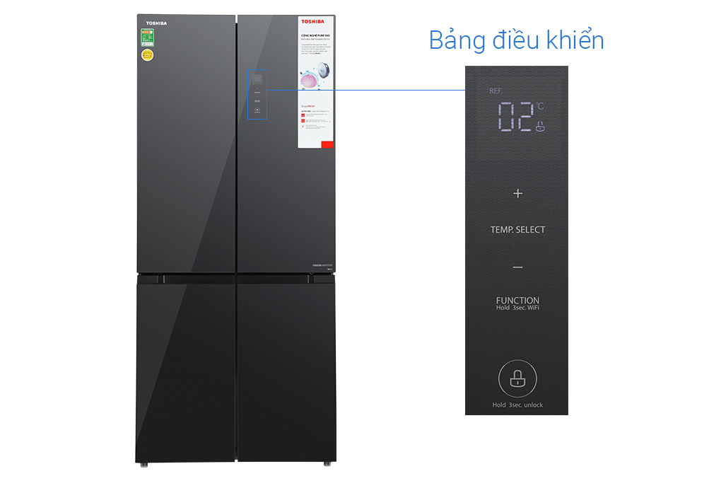 Tủ lạnh Toshiba Inverter 515 lít Multi Door GR-RF670WI-PGV(A9)-BG