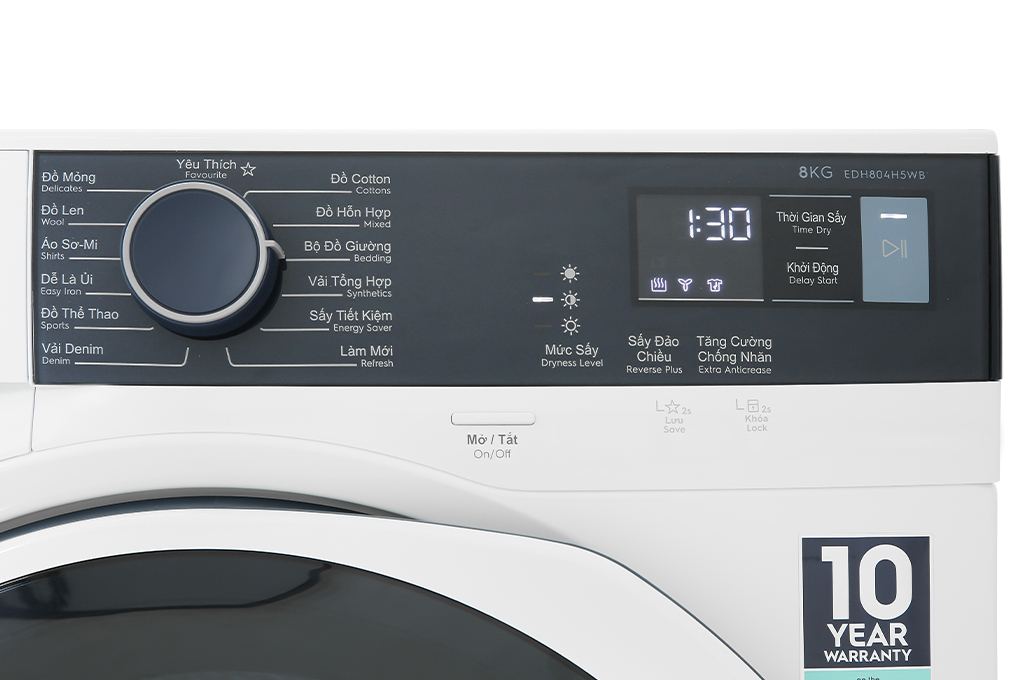 Máy sấy bơm nhiệt Electrolux UltimateCare 8 kg EDH804H5WB