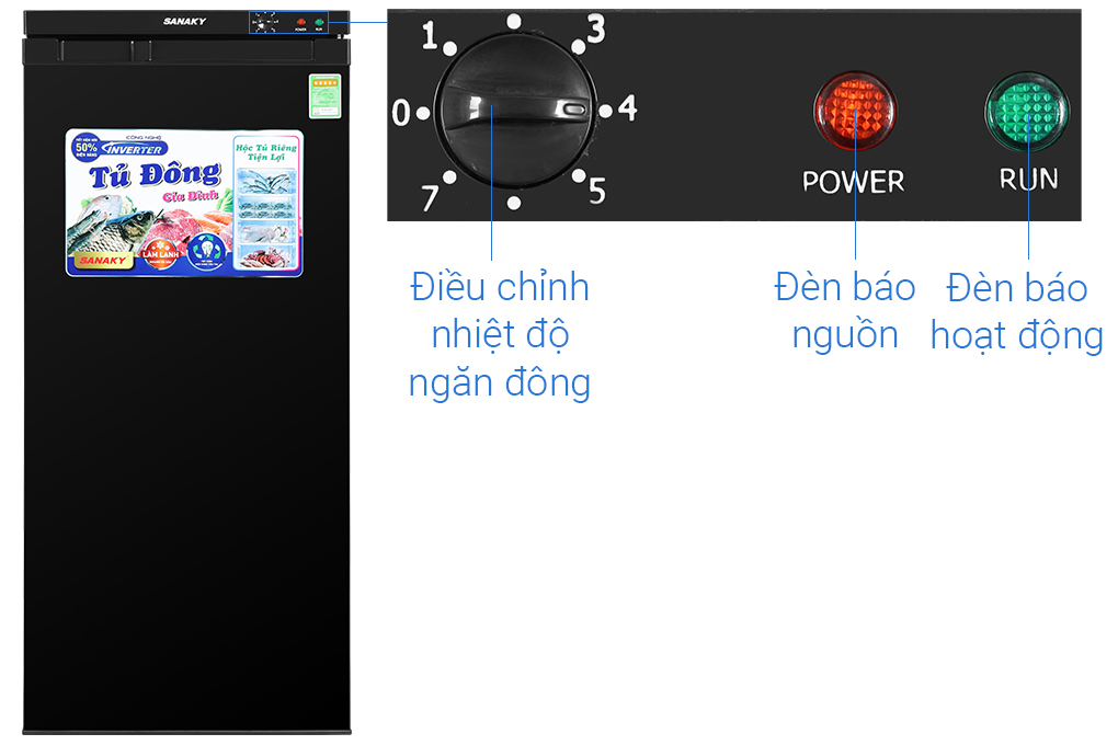 Tủ đông Sanaky Inverter 150 lít VH180VD3
