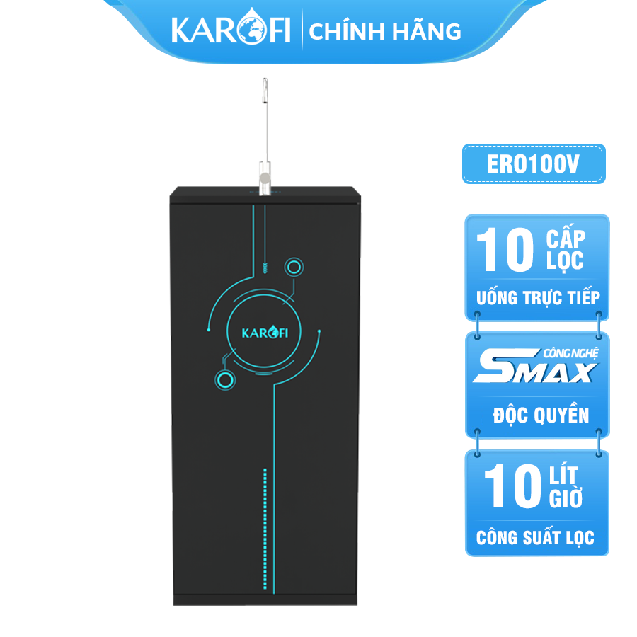 MÁY LỌC NƯỚC KAROFI ERO100V - 10 LÕI LỌC