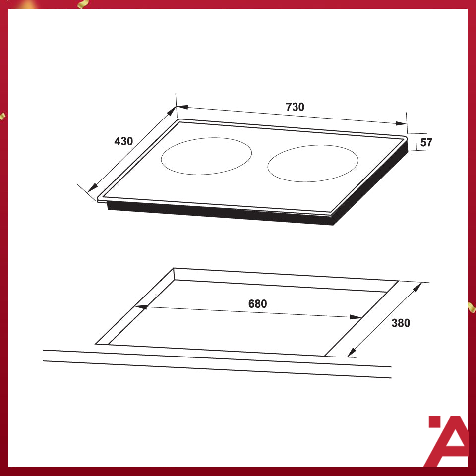 Bếp Từ Âm 2 Vùng Nấu HC-I3732A Hafele