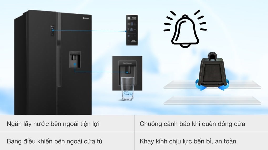 Tủ lạnh Casper Inverter 551 lít RS-575VBW