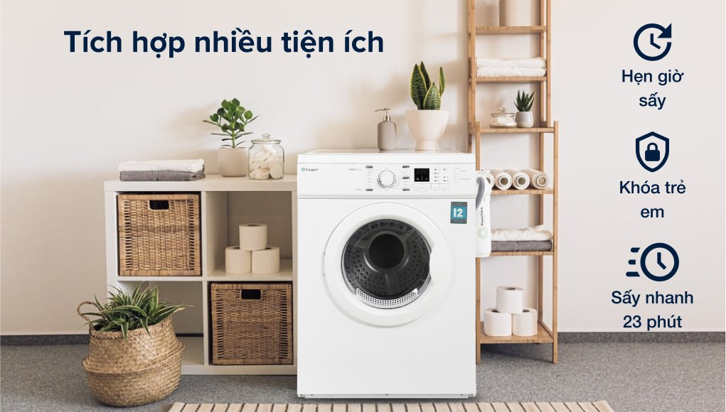 Máy sấy thông hơi Casper 7.2 kg TD-72VWD