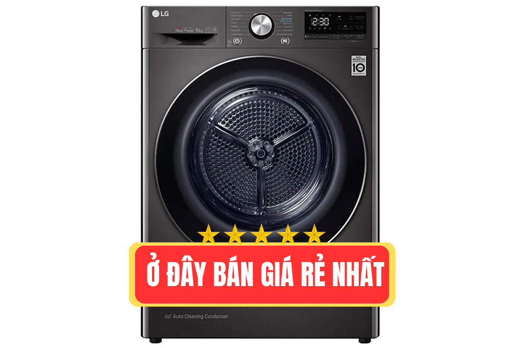 Máy sấy bơm nhiệt LG 9 kg DVHP09B