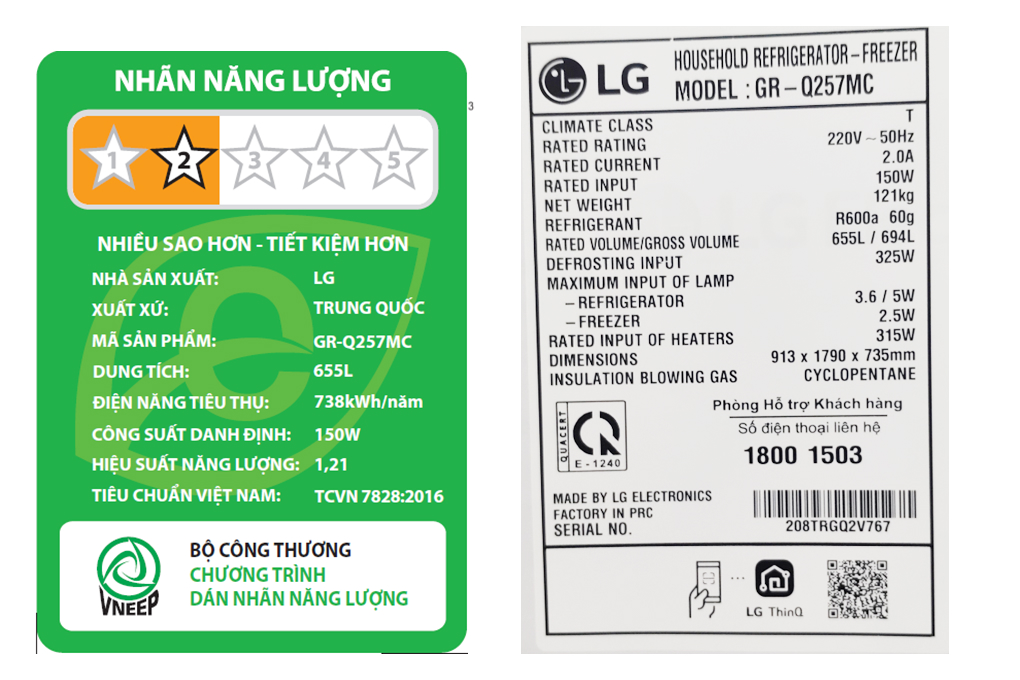 Tủ lạnh LG Inverter 655 lít Side By Side InstaView Door-in-Door GR-Q257MC