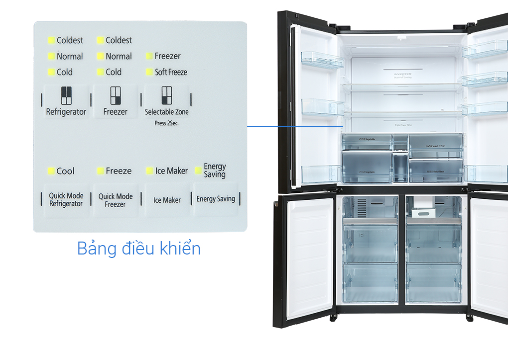 Tủ lạnh Hitachi Inverter 569 lít Multi Door R-WB640PGV1 GMG