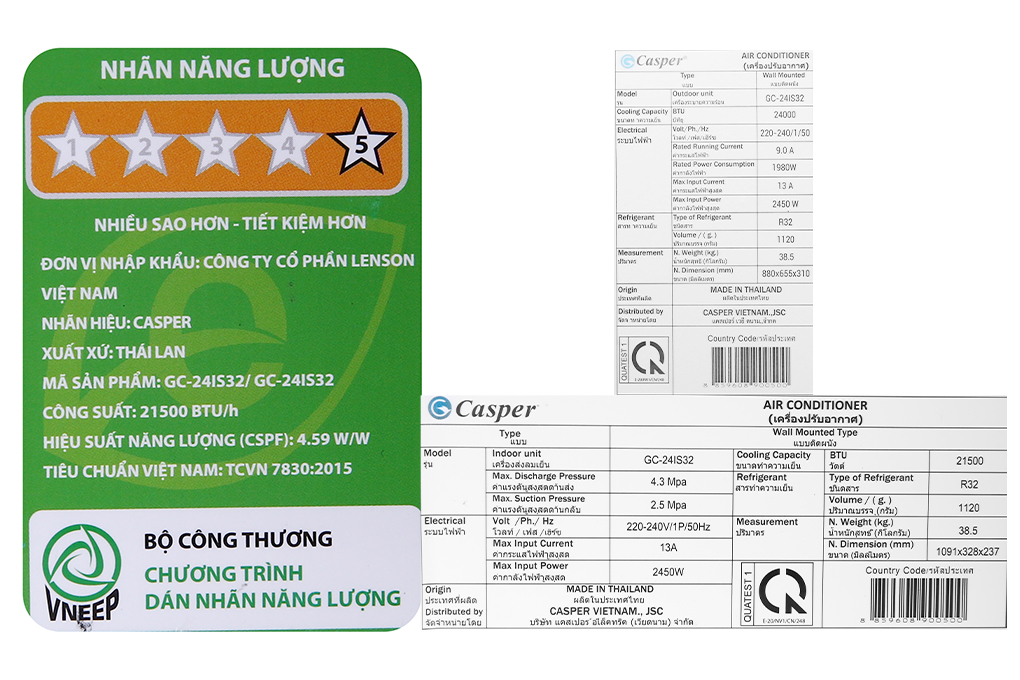 Máy lạnh Casper Inverter 2.5 HP GC-24IS32