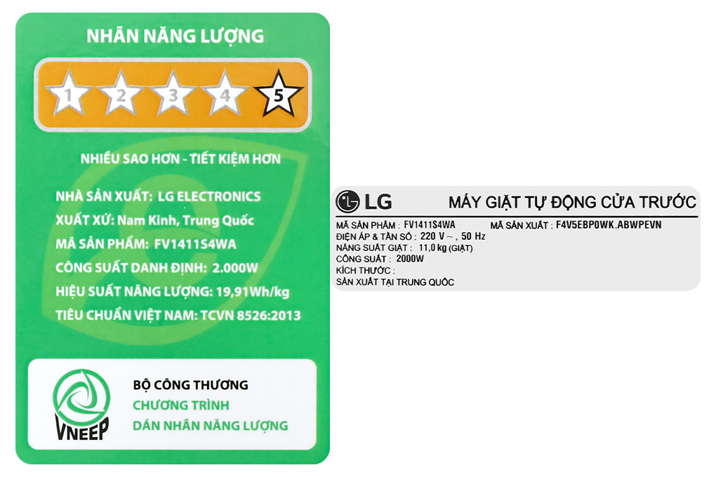 Máy giặt LG Inverter 11 kg FV1411S4WA