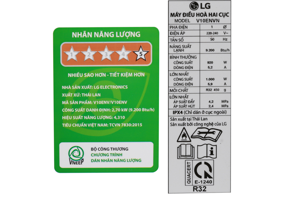 Máy lạnh LG Inverter 1 HP V10ENV