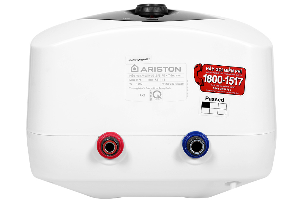 Máy nước nóng gián tiếp Ariston Mini 6 lít AN LUX 6 UE 1.5 FE